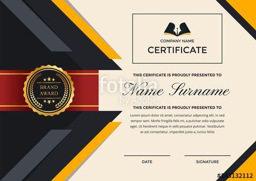 Certificate Logo - Modern Premium Company Certificate Of Achievement And Appreciation ...