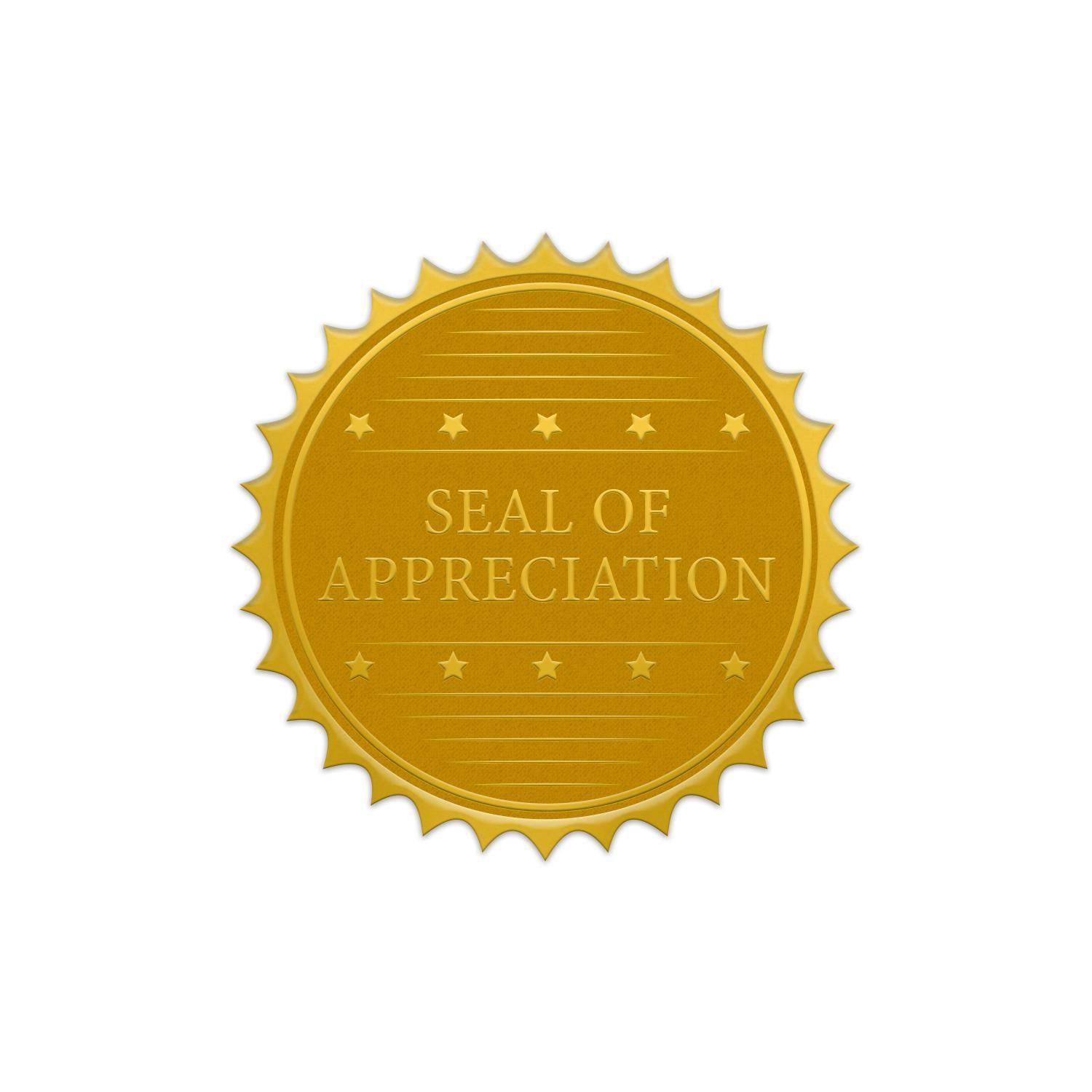 Certificate Logo - Seal of Appreciation Gold Foil Certificate Seals | Certificate Seals