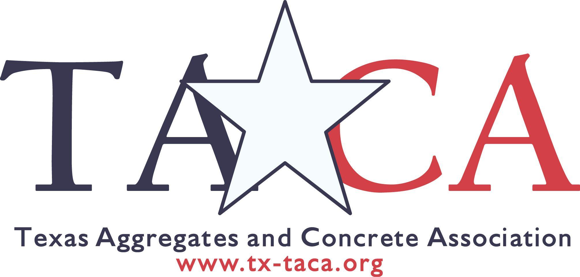 Taca Logo - TACA Logo White Star. Texas Aggregates and Concrete Association