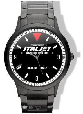 Italjet Logo - Italjet Motorcycles Logo Black Steel Watch