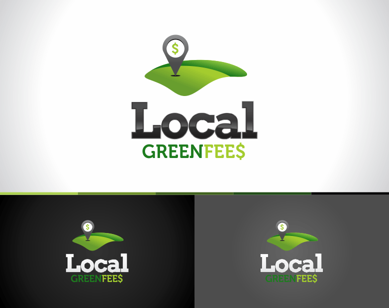 Local Logo - Local Green Fees - Logo Design Stacked - Qhue Creative