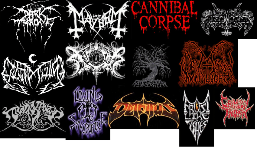 Darkthrone Logo - 4—Extreme metal logos. (Top Left to Bottom Right: Dark Throne ...