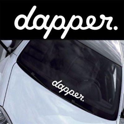 Dapper Logo - NEW CAR STYLING White Dapper Logo Vinyl Stickers Car Window Vinyl