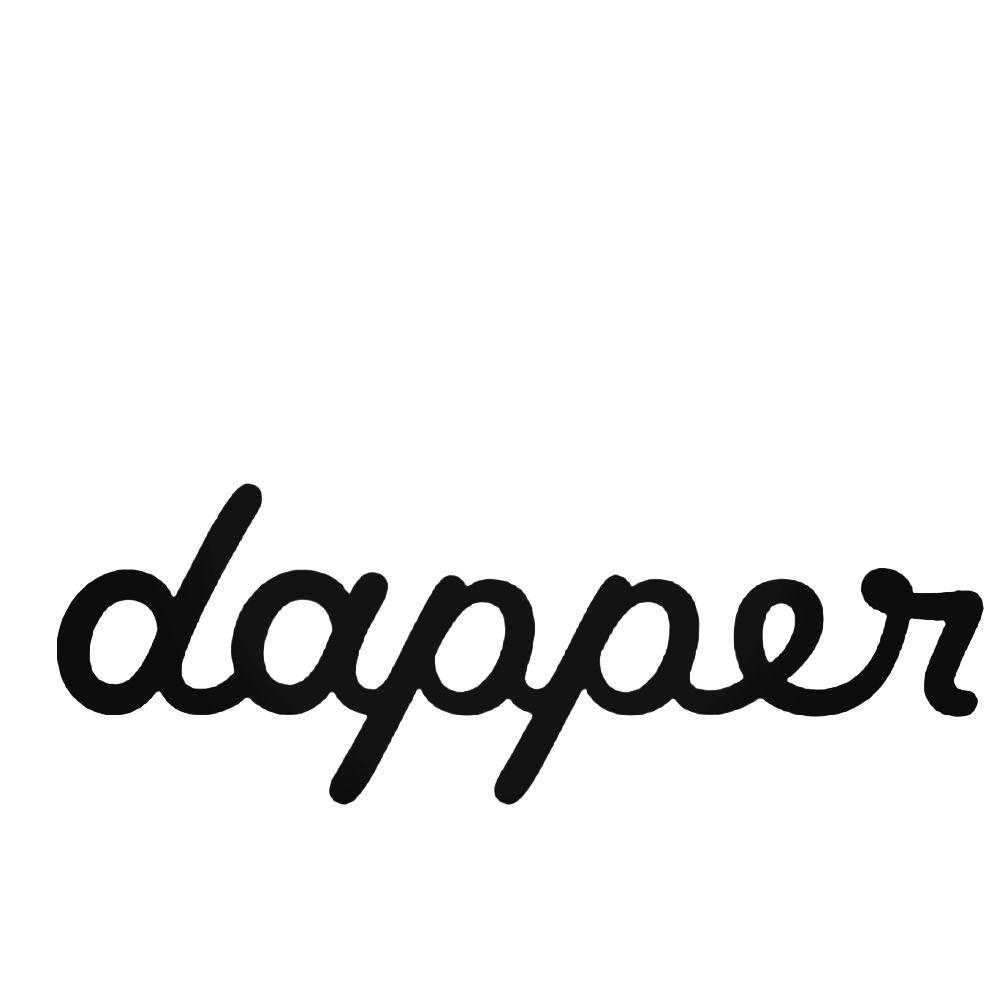 Dapper Logo - 10 Cm Dapper Mat Zwart Decal Sticker