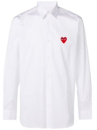 Comme Des Garcons Logo - Comme Des Garçons Homme Plus heart logo shirt $621 Online AW18