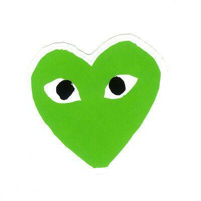 Comme Des Garcons Logo - COMME DES GARCONS logo green heart 7cm Decal Sticker glossy ...