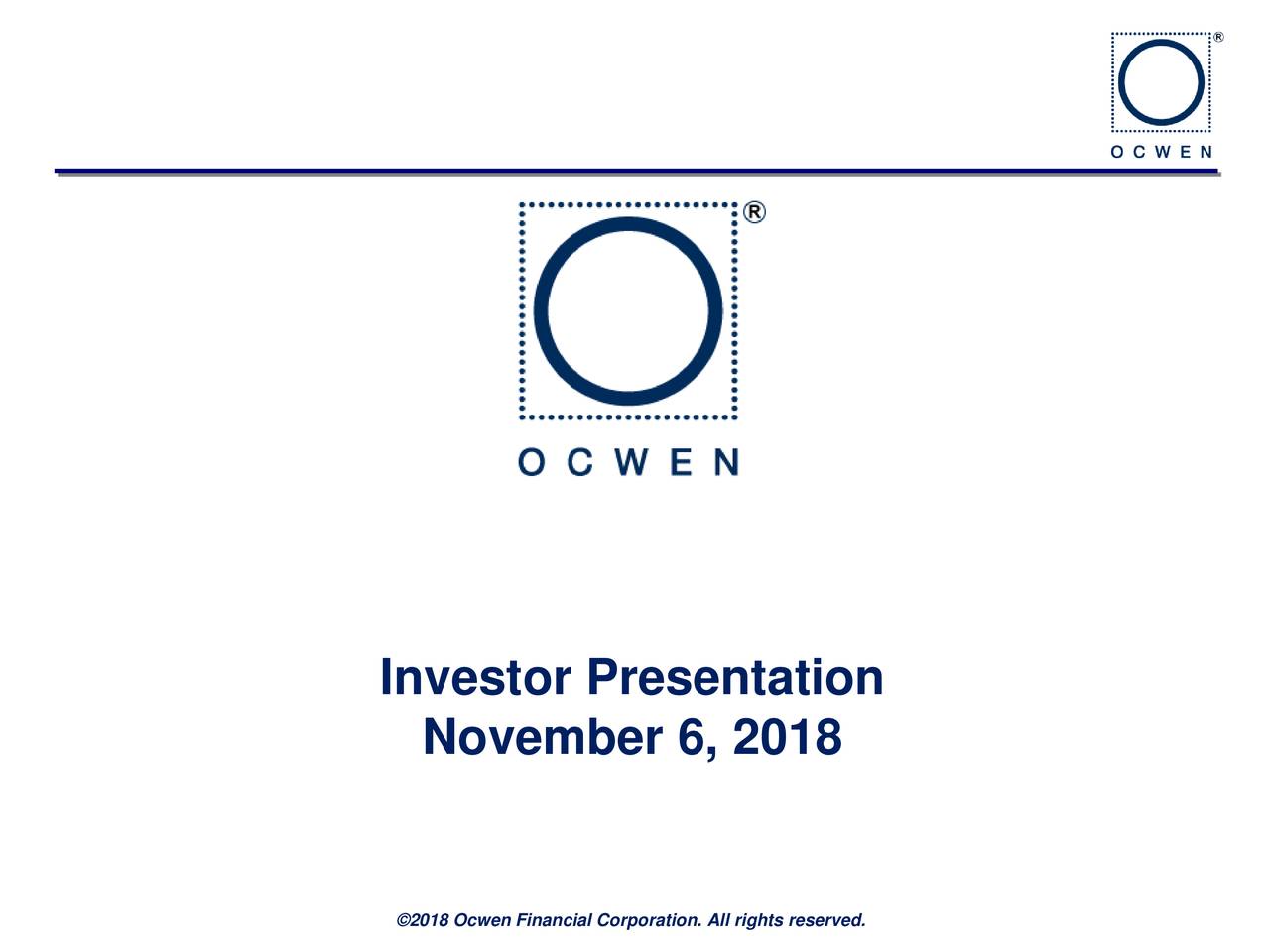 Ocwen Logo - Ocwen Financial Corporation 2018 Q3 - Results - Earnings Call Slides ...