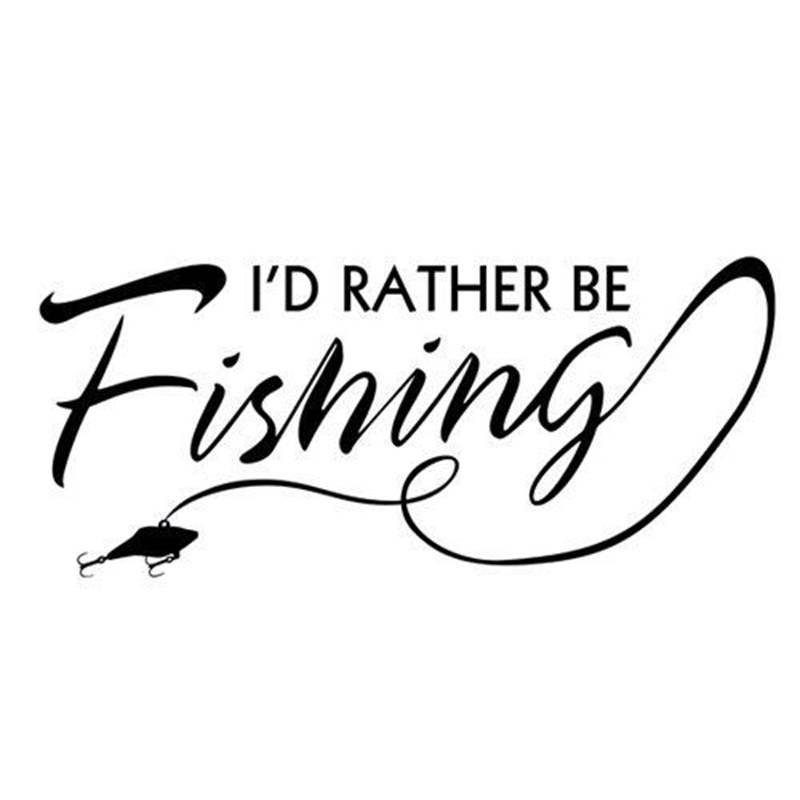 Fising Logo - Fishing Sticker Logo Name Fish Decal Angling Hooks Posters Vinyl