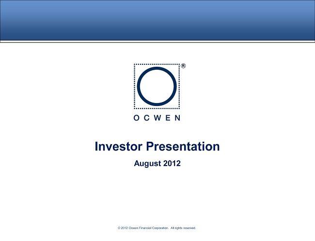 Ocwen Logo - SEC Filing | Ocwen Financial Corporation