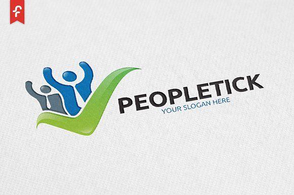 Tick Logo - People Tick Logo Logo Templates Creative Market