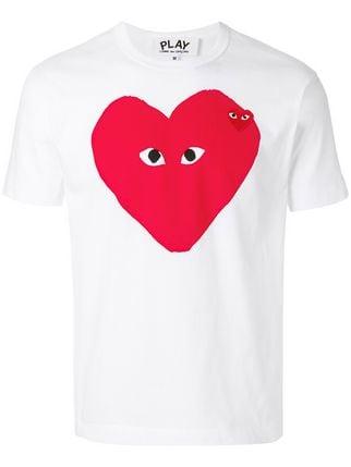 Comme Des Garcons Logo - Comme Des Garçons Play Heart Logo T Shirt