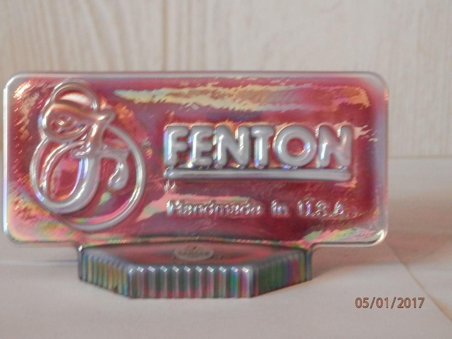 Fenton Logo - Fenton Logo Red Carnival Opal ? | #1872057108
