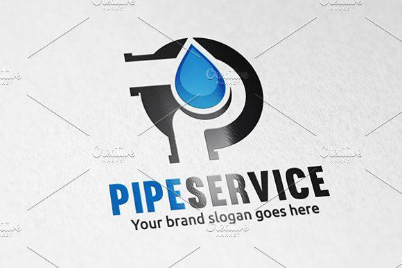 Pipe Logo - Pipe Service Plumber Letter P Logo Logo Templates Creative Market