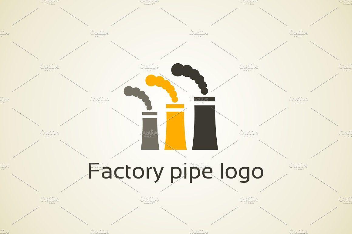 Pipe Logo - Factory pipe logo Logo Templates Creative Market