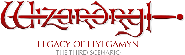 Wizardry Logo - Wizardry: Legacy of Llylgamyn - The Third Scenario - PixelatedArcade