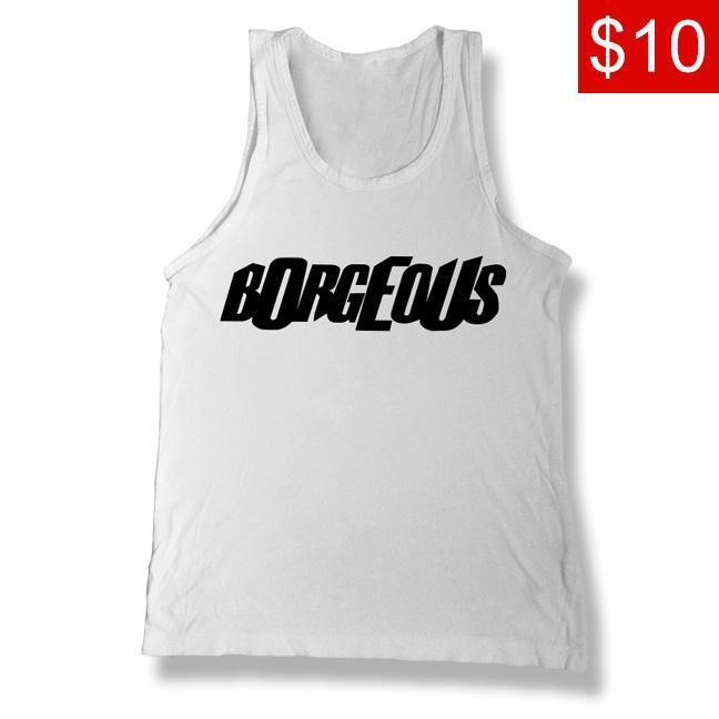 Borgeous Logo - BORGEOUS -Logo- White Tank Top