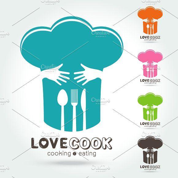 Hiug Logo - Hug and Love Cooking Logo Logo Templates Creative Market