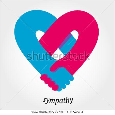 Sympathy Logo - Handshake sympathy, love and friendship concept, vector illustration ...