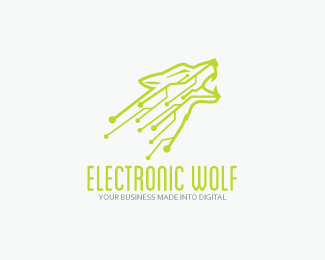 Electronic Logo - electronic wolf Designed by Fand | BrandCrowd