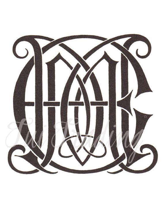 Mme Logo - MME Logo Digital Letters Initials Clipart Antique | Etsy