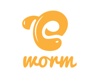 Worm Logo - Yellow Worm Designed