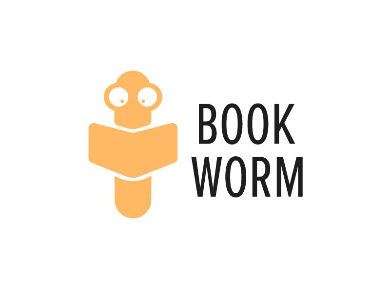 Worm Logo - Book worm Logos Challenge Day 14