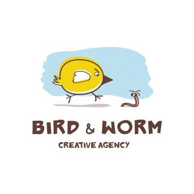 Worm Logo - Bird & Worm | Logo Design Gallery Inspiration | LogoMix
