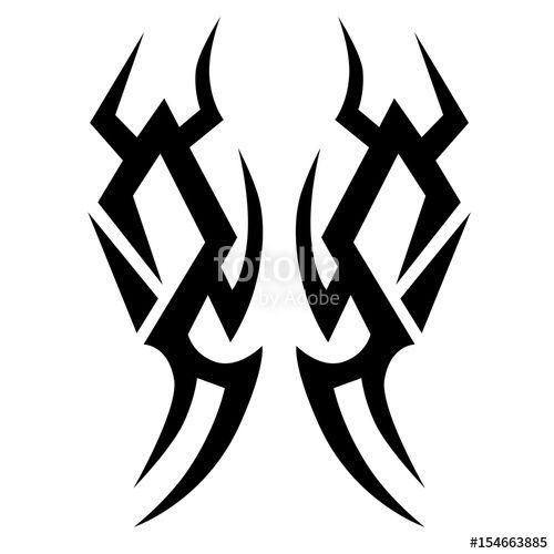Tribal Logo - Tattoo Tattoo Tribal Vector Design. Simple Tattoo Tribal Logo