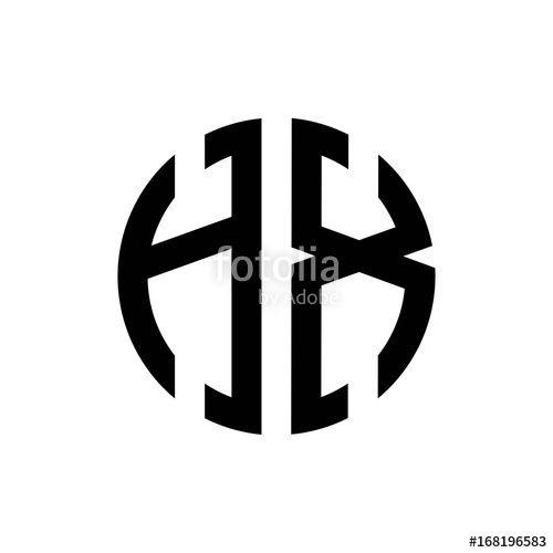 Hx Logo - initial letters logo hx black monogram circle round shape vector ...
