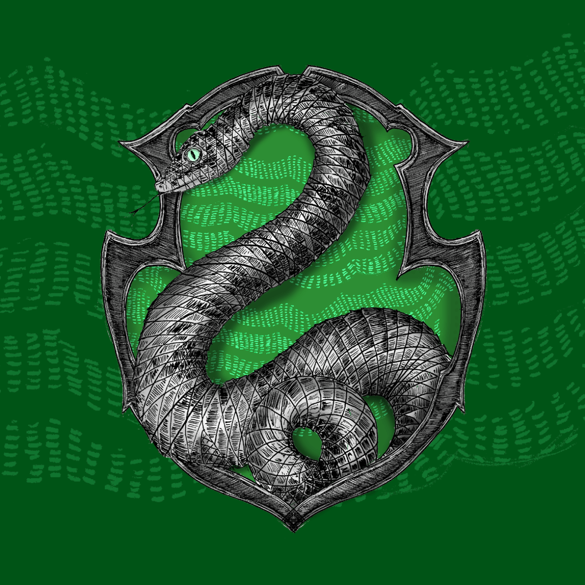 Slytherine Logo - Hogwarts houses: Slytherin