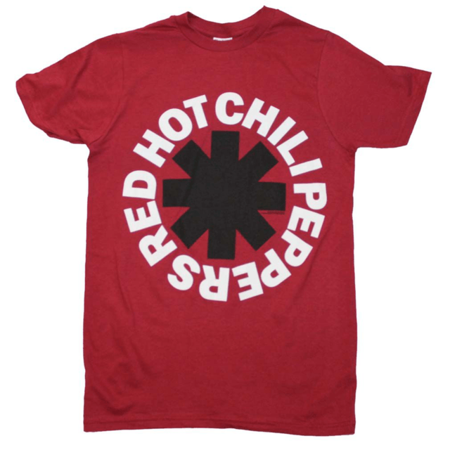 Asterisk Logo - Red Hot Chili Peppers Star of Affinity Asterisk Logo on Red T Shirt ...