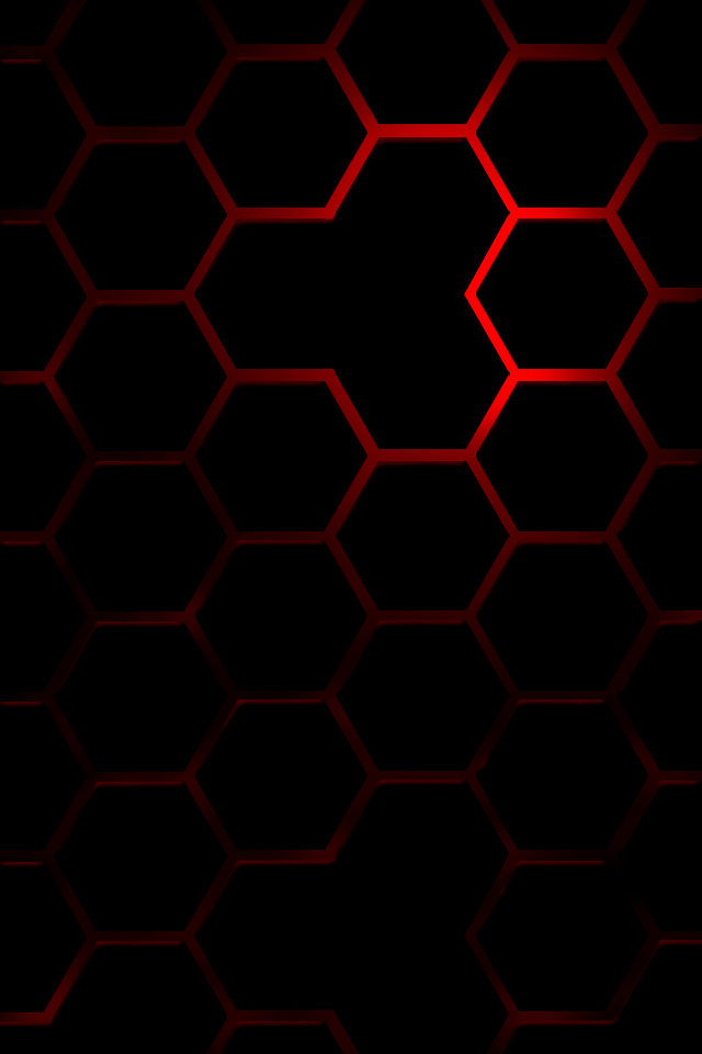 Black and Red Hexagon Logo - Red Hexagon with black ground | iphone wallpapers 2 Lock Screens ...