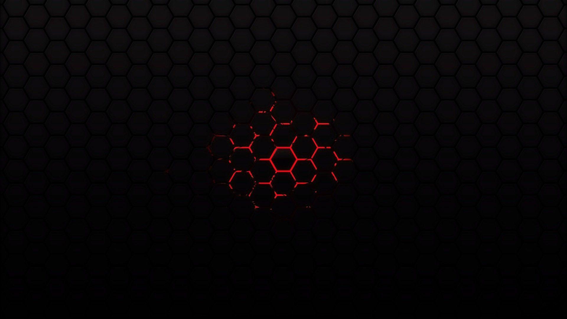 Black and Red Hexagon Logo - Wallpaper : black, red, hexagon, pattern, circle, light, lighting ...