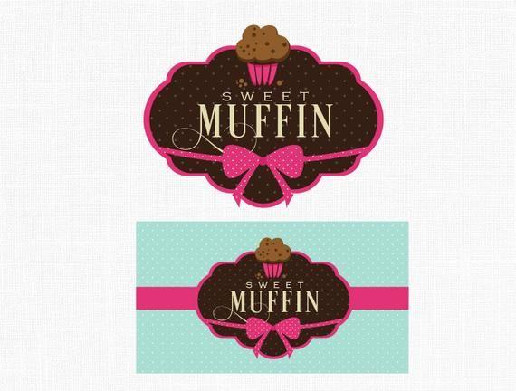 Muffin Logo - Custom Muffin Logo Design Bakery Logo Label Design Sweets