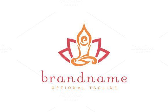 Peaceful Logo - For sale. Only $29, yoga, body, meditation, flower, petal