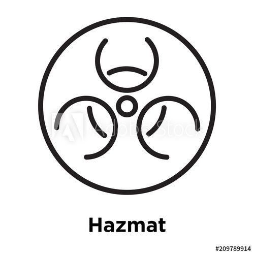 Hazmat Logo - Hazmat icon vector sign and symbol isolated on white background ...