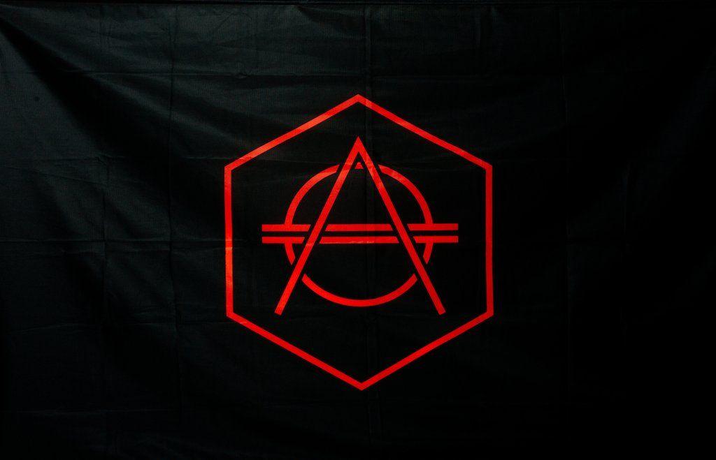 Hexagon in a Red Triangle Logo - Official Don Diablo Flag black with red logo – HEXAGON