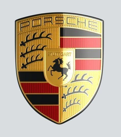 Porche Logo - 3D Porsche Logo Emblem | CGTrader