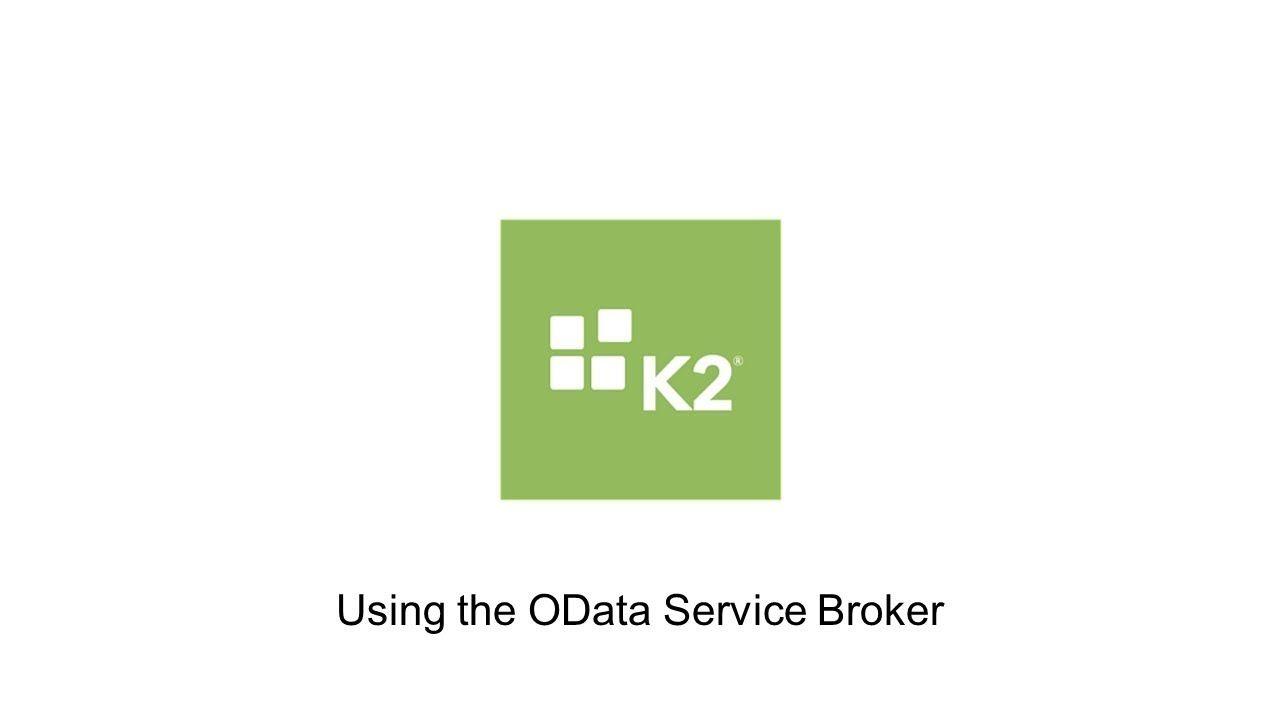 OData Logo - How-To: Using the OData Service Broker - YouTube