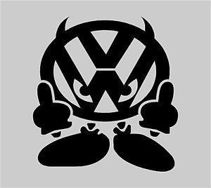 Dub Logo - VW Vee Dub Logo Devil Sticker Decal Graphic Vinyl Label Black | eBay