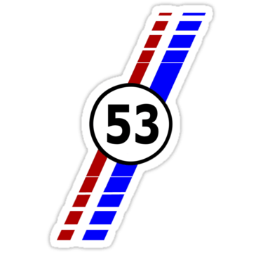 Herbie Logo - VW 53, Herbie the Love Bug's racing stripes and number 53
