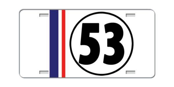 Herbie Logo - DISNEY HERBIE THE LOVE BUG 53 LICENSE PLATE AUTO TAG | eBay