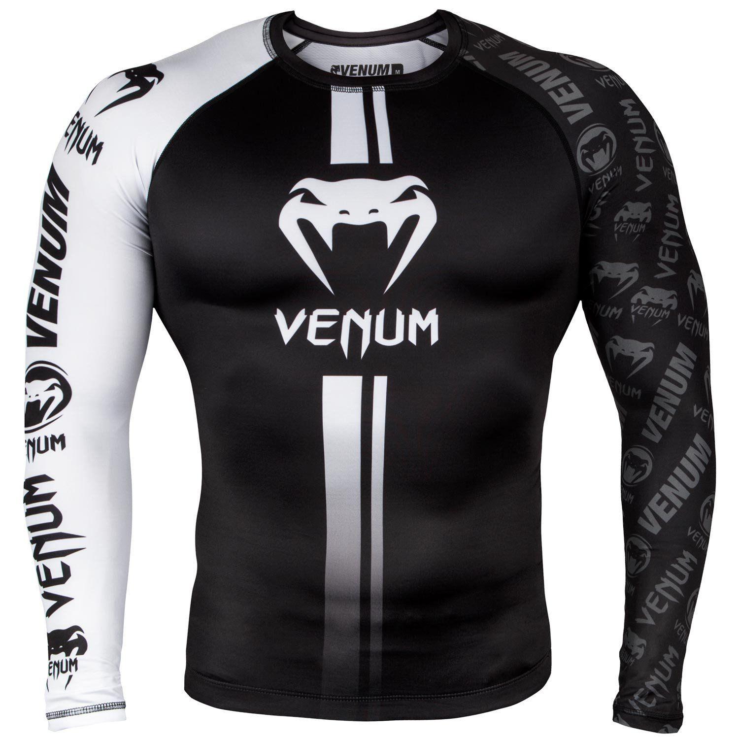 Venum Logo - Venum Logo Rash Guard in Black | Minotaur Fight Store