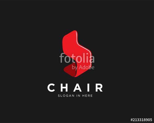 Black and Red Hexagon Logo - B hexagon logo,B Red chair logo, abstract chair logo, simple seat ...
