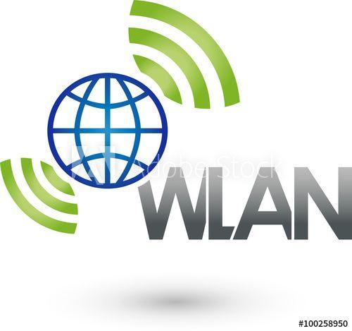 WLAN Logo - WLAN Logo, Netzwerk, Verbindung, Erde this stock vector