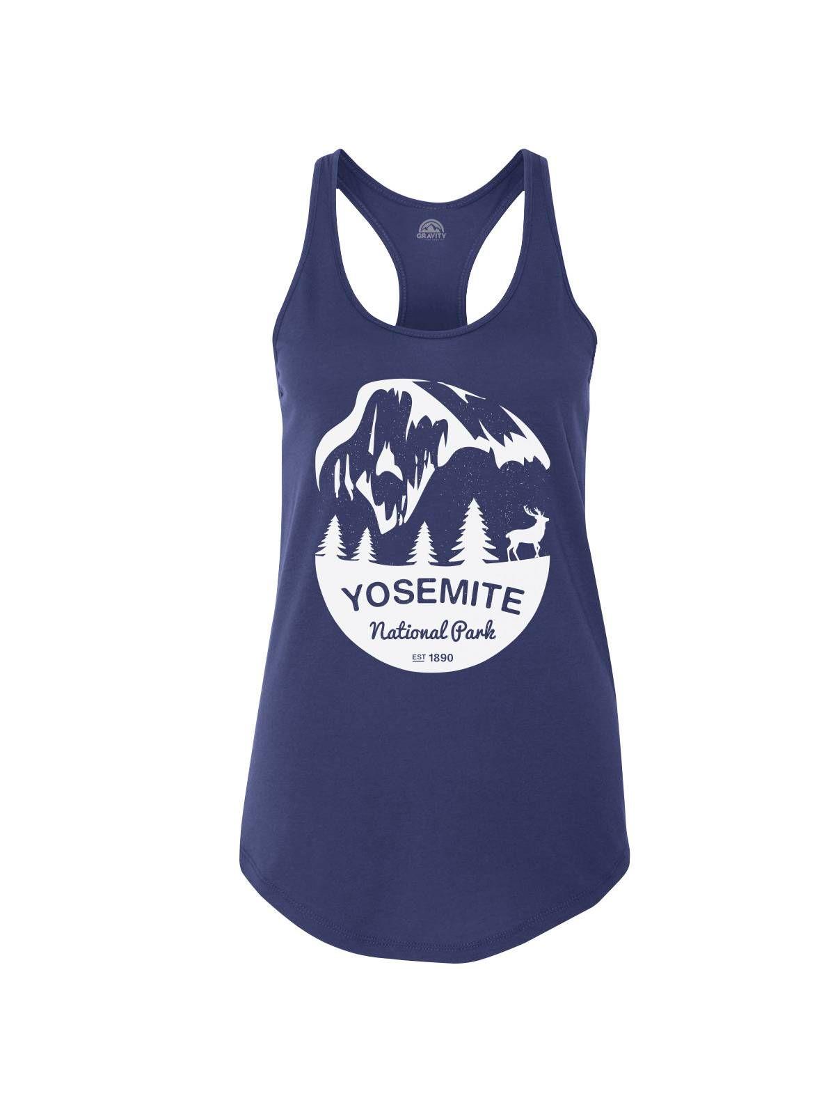 Yosemite Logo - Gravity Outdoor Co. Yosemite Womens Shirttail Tank Top - Black Logo ...