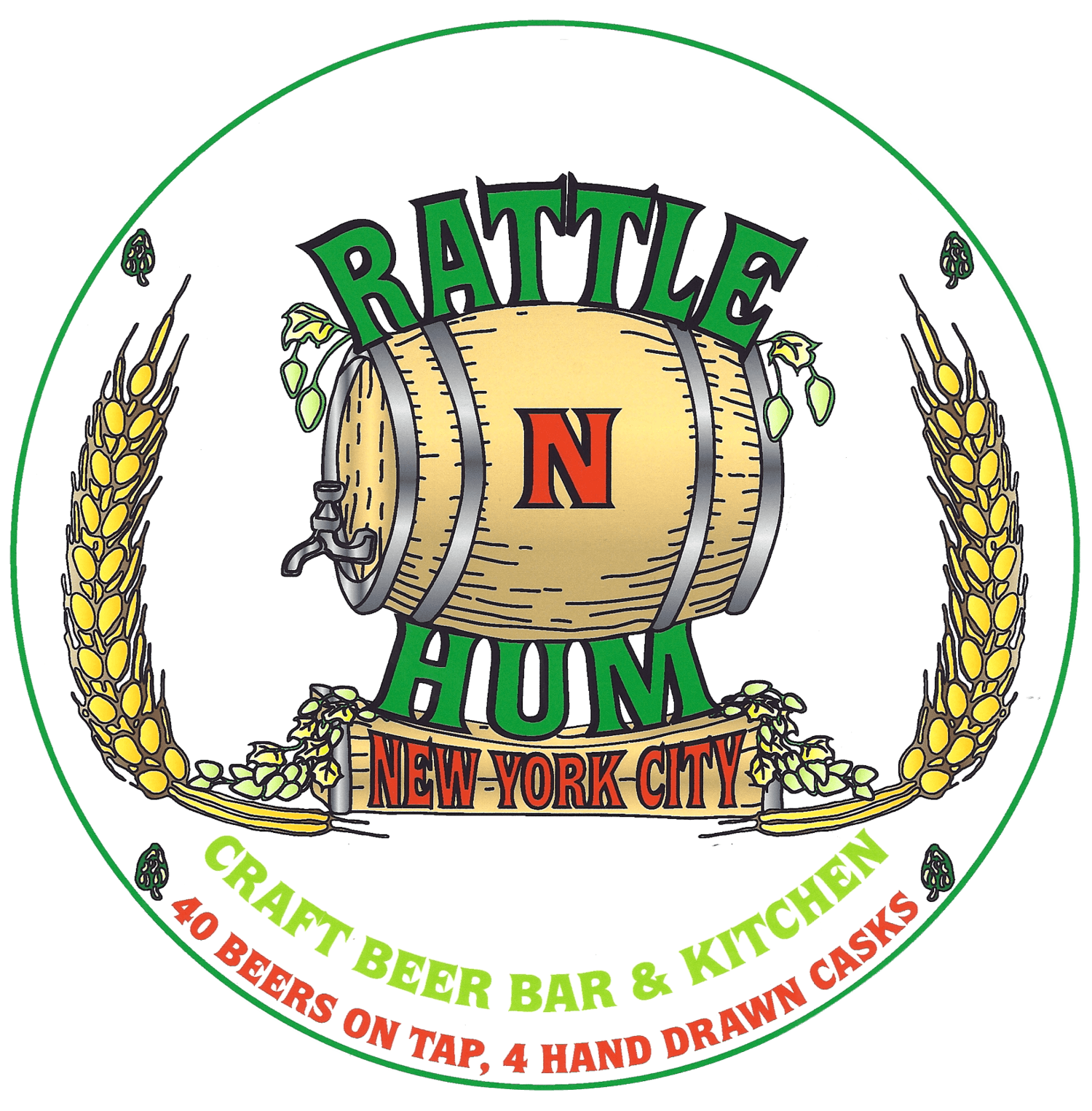 Rattle Logo - East — RATTLE N HUM BAR NYC
