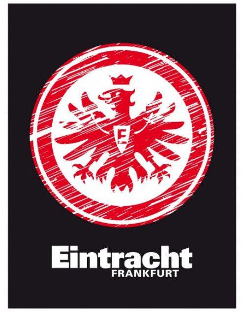Eintracht Logo - Eintracht Frankfurt Veloursdecke Logo 150x200cm