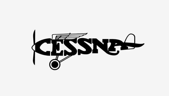 Cessna Logo - Cessna Airplane Logo Wall Decal | Etsy