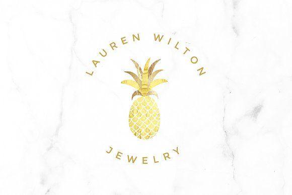 Pineapple Logo - Luxury Pineapple Gold Logo ~ Logo Templates ~ Creative Market